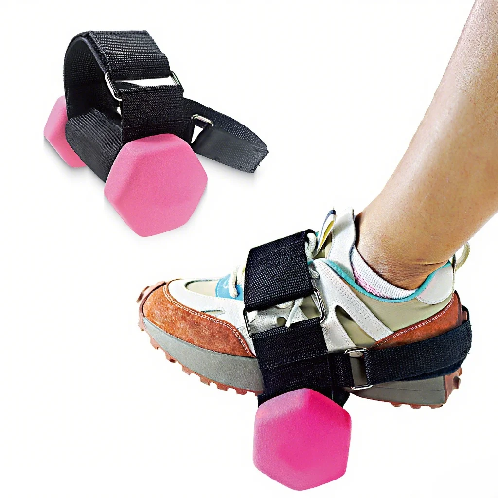 2Pcs Dumbbell Foot Attachment for Leg Workout at Home Ankle Straps for Weights Tibialis Trainer Hip Flexors Exercise Tool