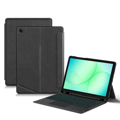 Imagen 2 del producto Teclado con panel táctil para Samsung Galaxy Tab A11 Plus, funda A11 + 11 pulgadas SM-X230 SM-X235 A9 + 11 "", funda para teclado con retroiluminación inteligente para tableta