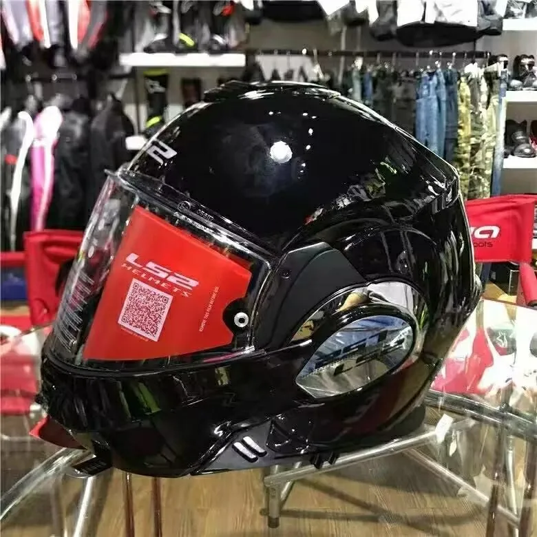 Original LS2 FF399 Uncovered Helmet Back Flip Special Lens HD Transparent Lens Color Lens Sunshade Face Visors - Image 5
