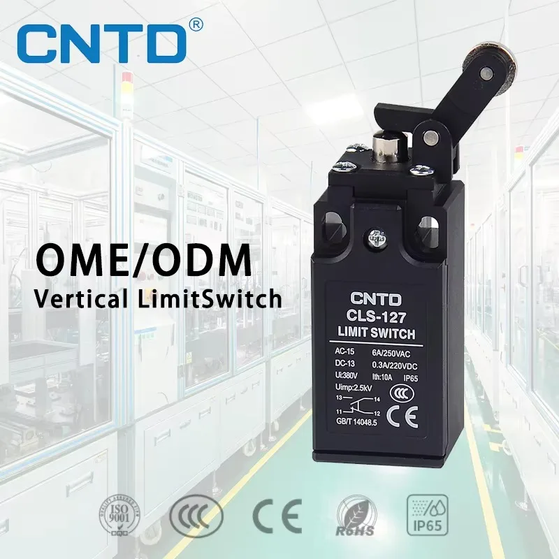 CNTD CLS-127 Compact Roller Elevator Limit Switch Waterproof IP65 10A/380V Vertical Limit Switch