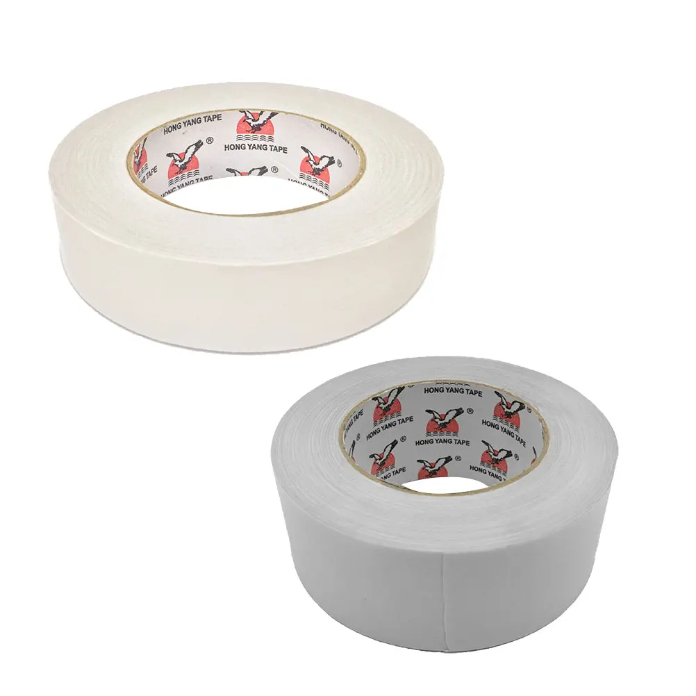 

2 Pcs Dual sided Cloth Tape 15mm 20mm Strong Adhesive Heavy Duty Waterproof Carpet Floor DIY Stage Pipeline Wax Resistance