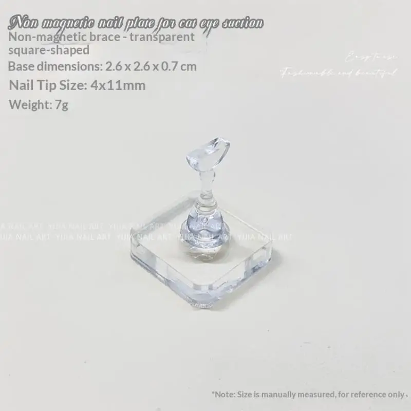 1 Stück Transparenter Einzelner Nagelhalter Nicht-Magnetischer Übungs- und Präsentationsständer für Künstliche Nägel und Nagelkunst
