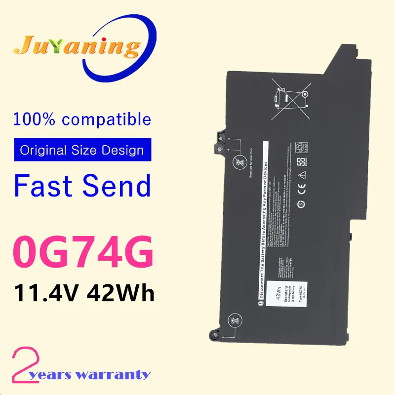 

0G74G LAPTOP Battery FOR DELL Latitude 5300 7300 7400 Series OG74G 02PFPW 11.4V 42Wh