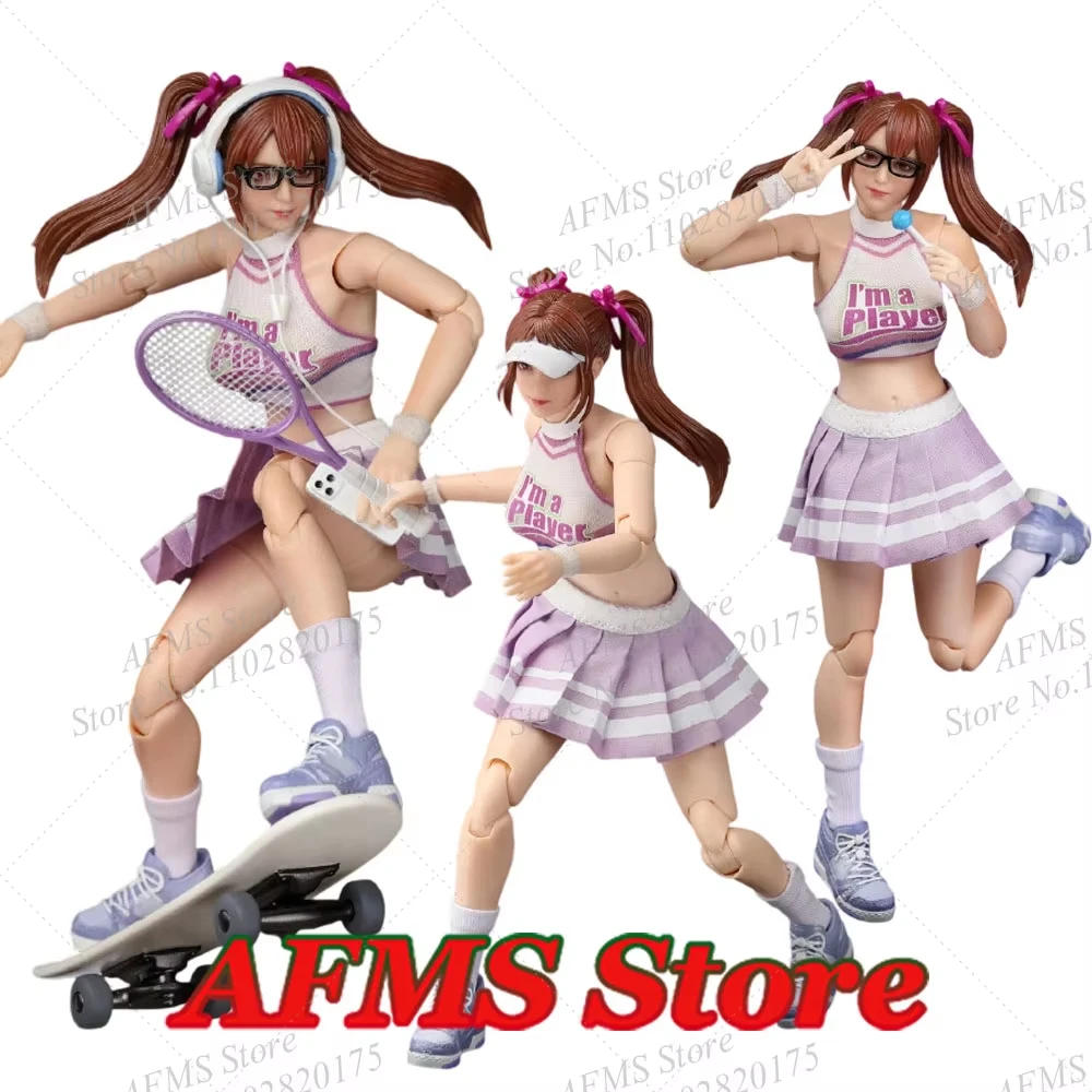 

LT005 1/12 Scale Collectible Figure Cute Sporty Girl Yoyo Skateboarding Tennis Baseball Player 6Inch Women Soldier Action Figure