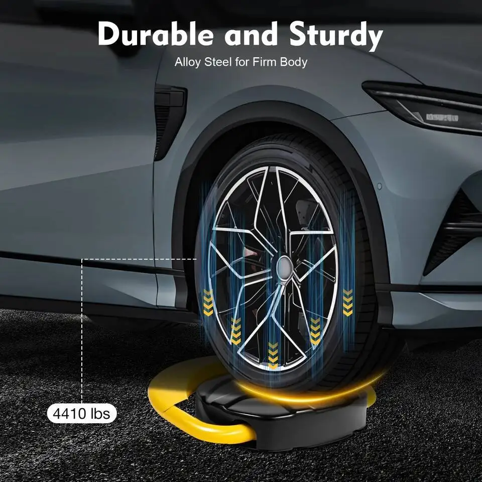 ركن السيارة الذكي مع جهاز التحكم عن بعد 180 °   حاجز قابل للطي مستشعر تلقائي مضاد للتصادم قفل مقاوم للماء