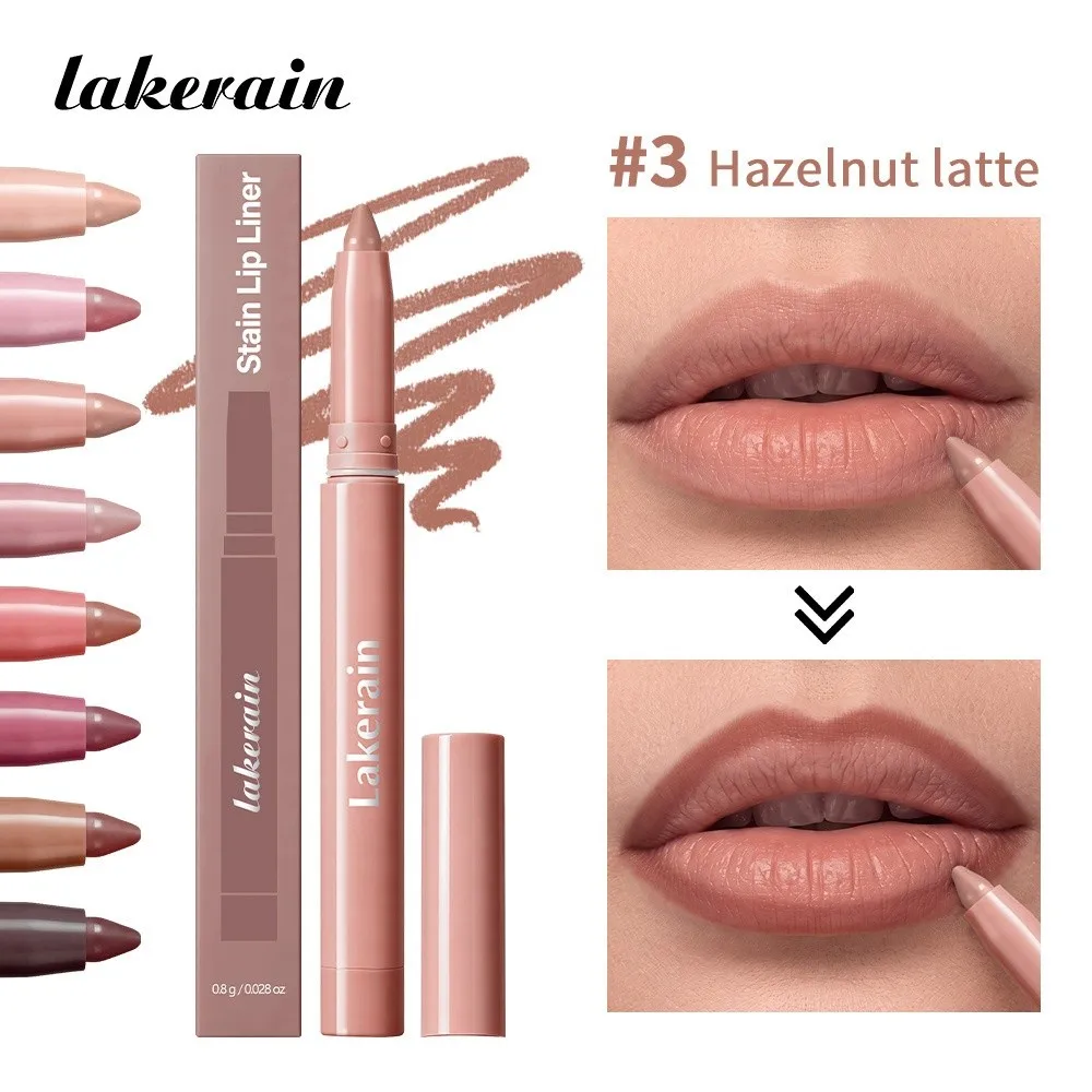 New Waterproof Lip Liner Pencil Creamy Long Lasting Lip Stain Pen Non-stick Cup Smudge-Proof Matte Lip Liner Women