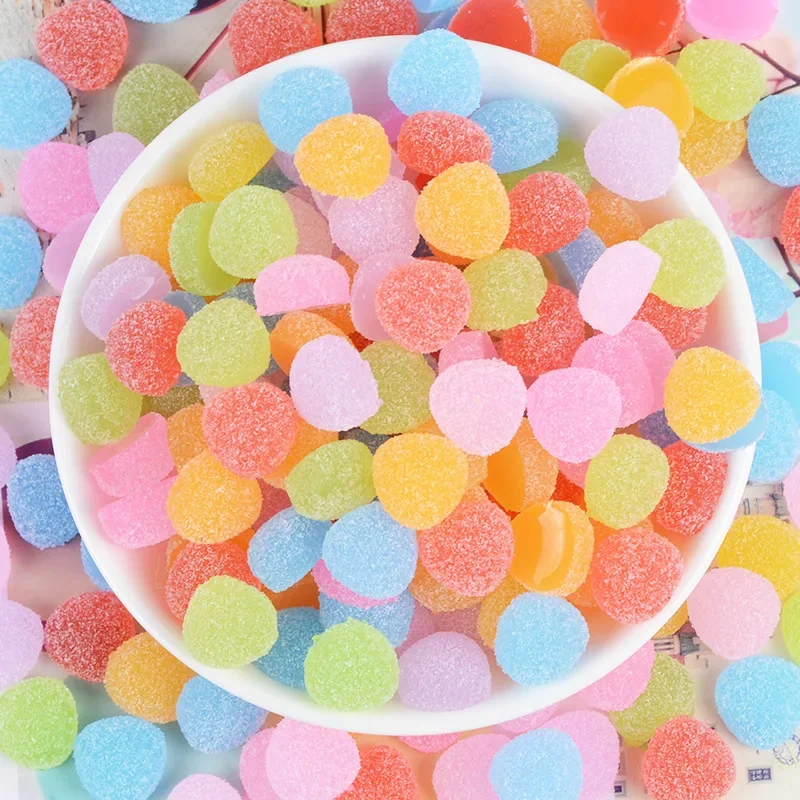 10pcs Resin Diy Soft Candy Fake Food Scrapbooking Material Miniature Accessories Cabochon Flatback Crafts Mini Figure Decoration