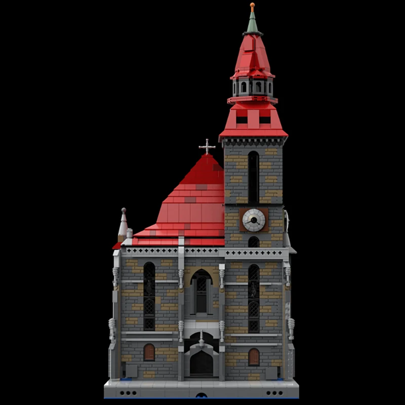 Nouveaux blocs de construction MOC exquis, modèles architecturaux médiévaux, technologie d'église gothique, jouets modulaires pour enfants, cadeaux, ensemble de bricolage
