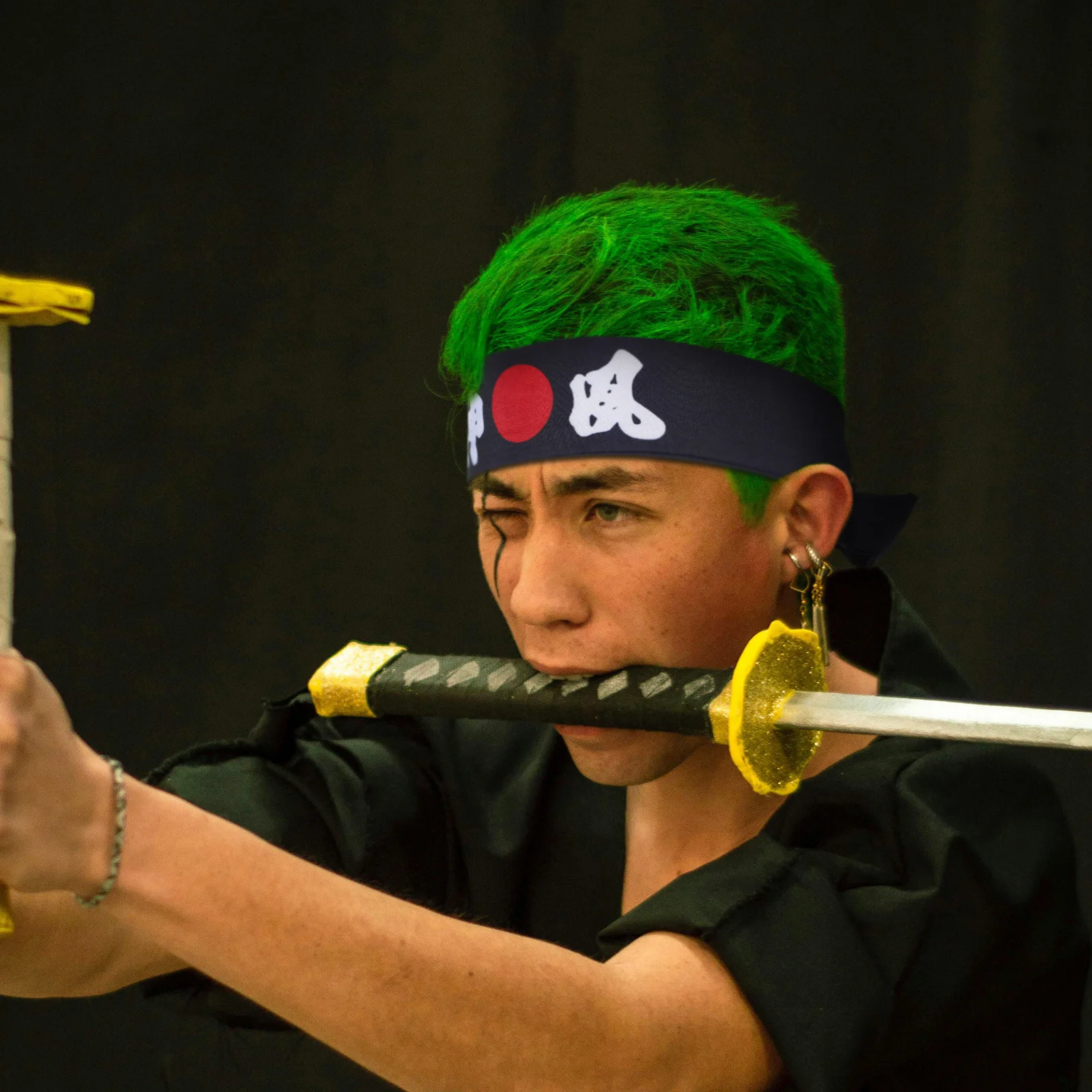 

Japanese Style Headband Samurai Headband Sushi Chef Bandana Tie on Costume Headwear Breathable Sweat Absorption Comfortable