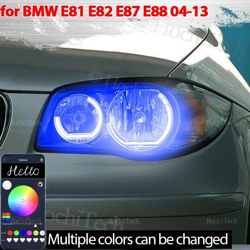 

App control DTM U style LED Angel Eyes Bulb Ring RGB Lamp for BMW 1 Series E81 E82 E87 E88 Halogen Headlight 2004-2013