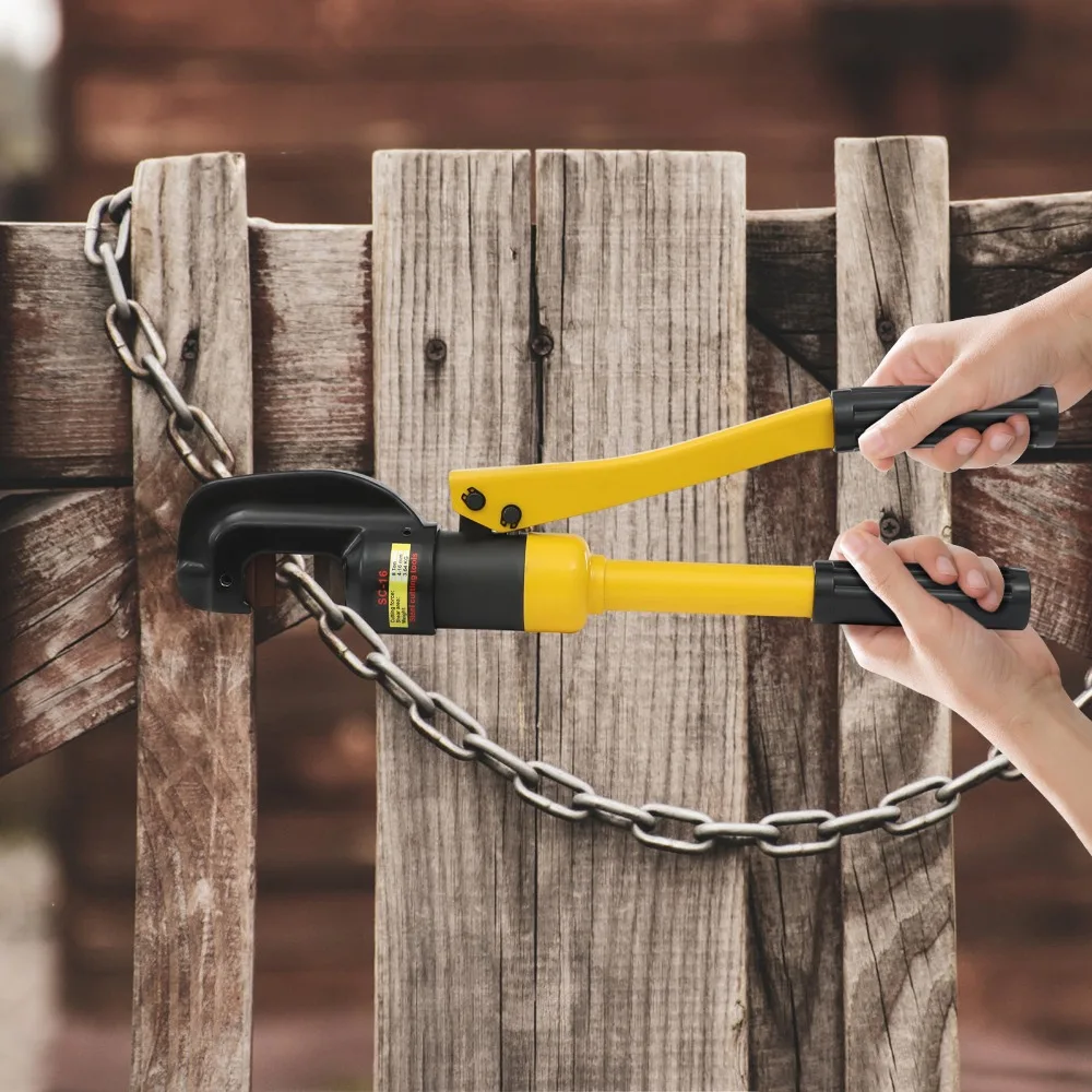 

8T Hydraulic Rebar Cutter Heavy Duty Steel Bolt Chain Cutting Tool Ergonomic Non Slip Handle Bolt Cutter for Construction