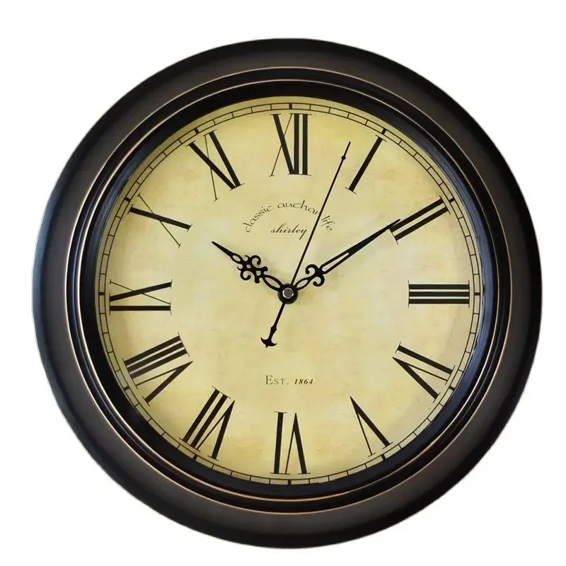 

Vintage Large Wall Clock Metal American Retro Clock Mechanism Living Room Silent Creative Classic Clocks Reloj Cocina Gift FZ497