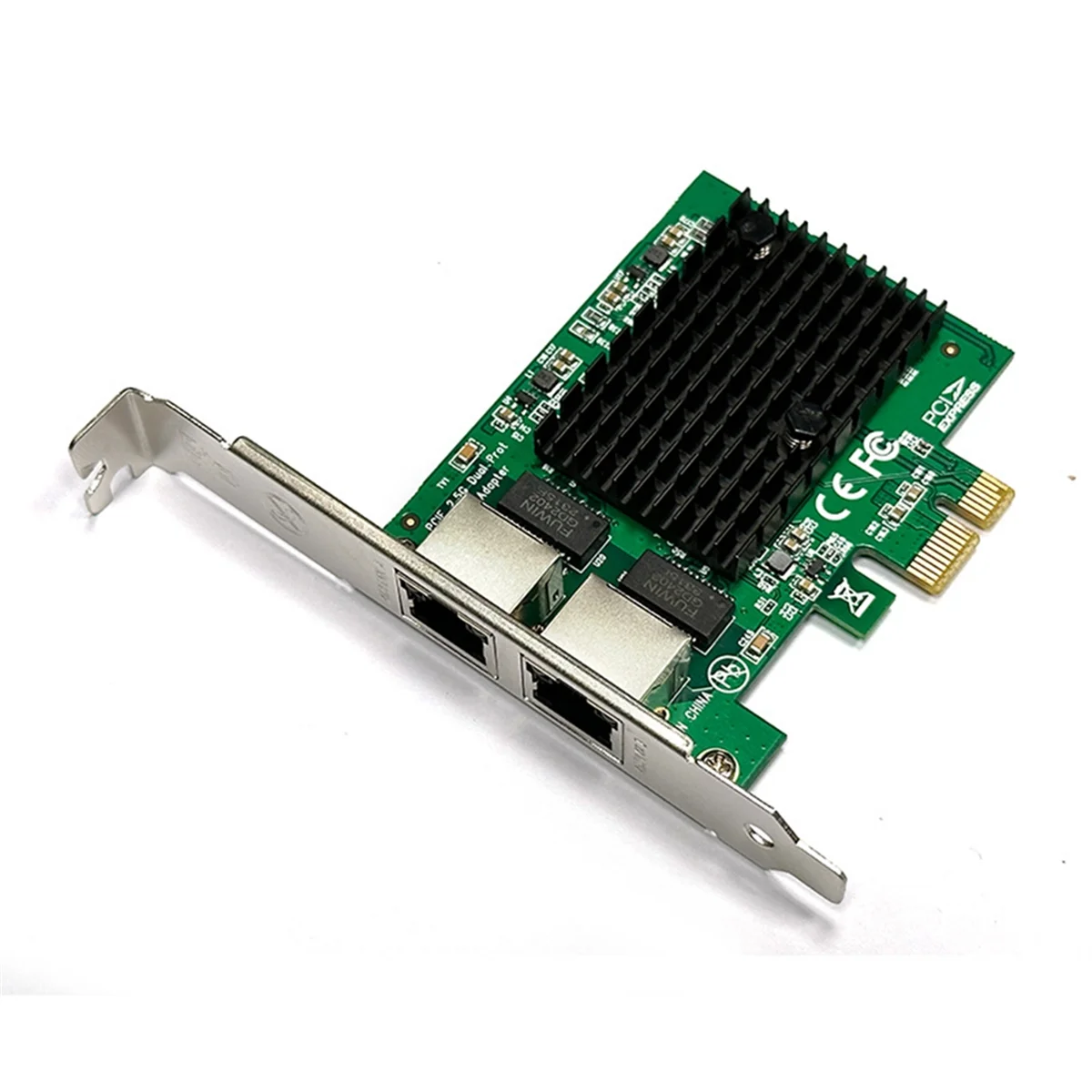 Carte réseau PCIe pour ordinateur de bureau, adaptateur Ethernet 2.5 Gigabit, puce RTL8125BG, PCI-E LAN, 2 ports, 2.5G