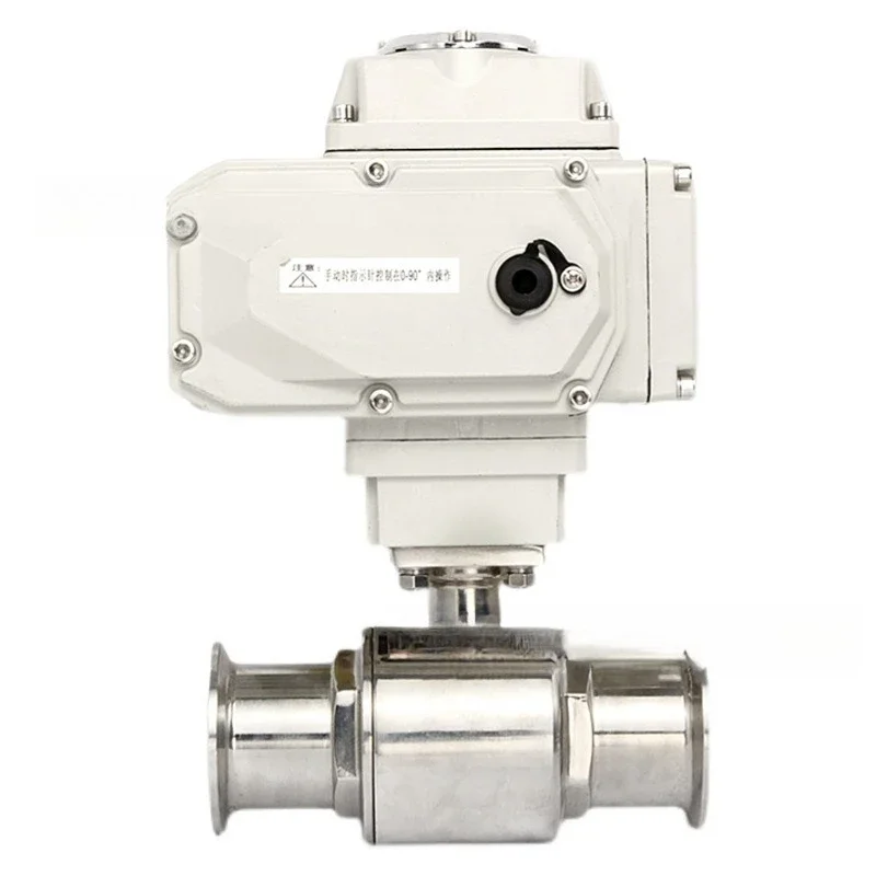 

304 stainless steel sanitary grade electric quick-loading ball Clamp type straight-through quick-loading