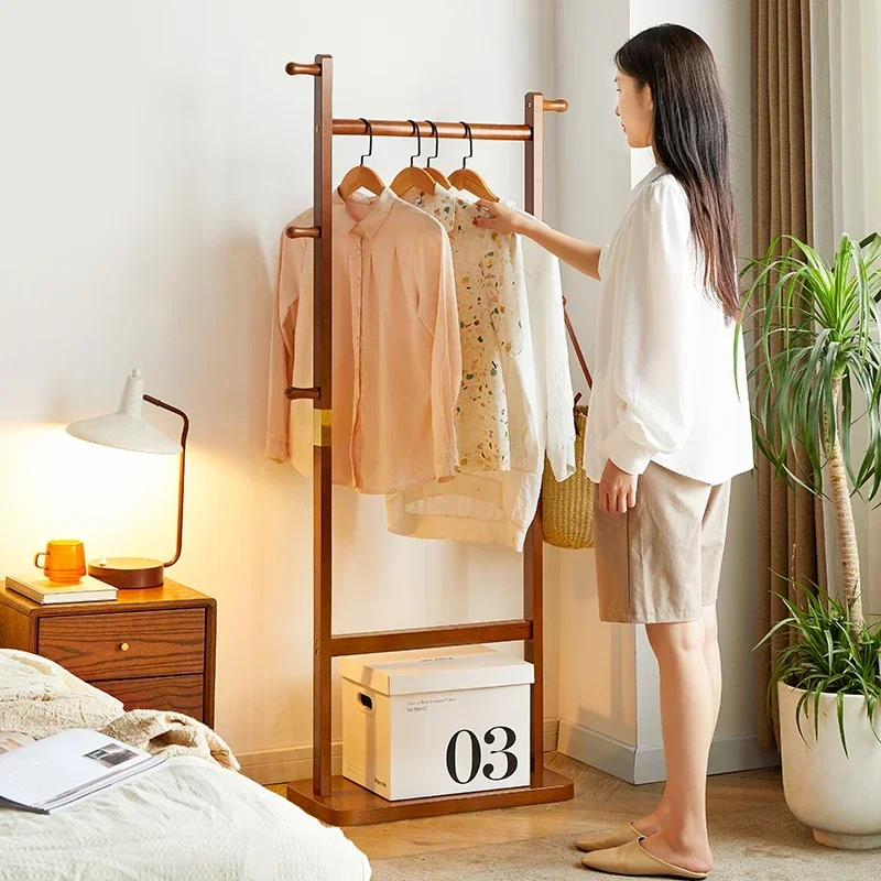 

Vertical Coat Rack Bedroom Solid Wood Clothes Hanger Partition Classification Clothing Organizer Multi Functional Home Furniture