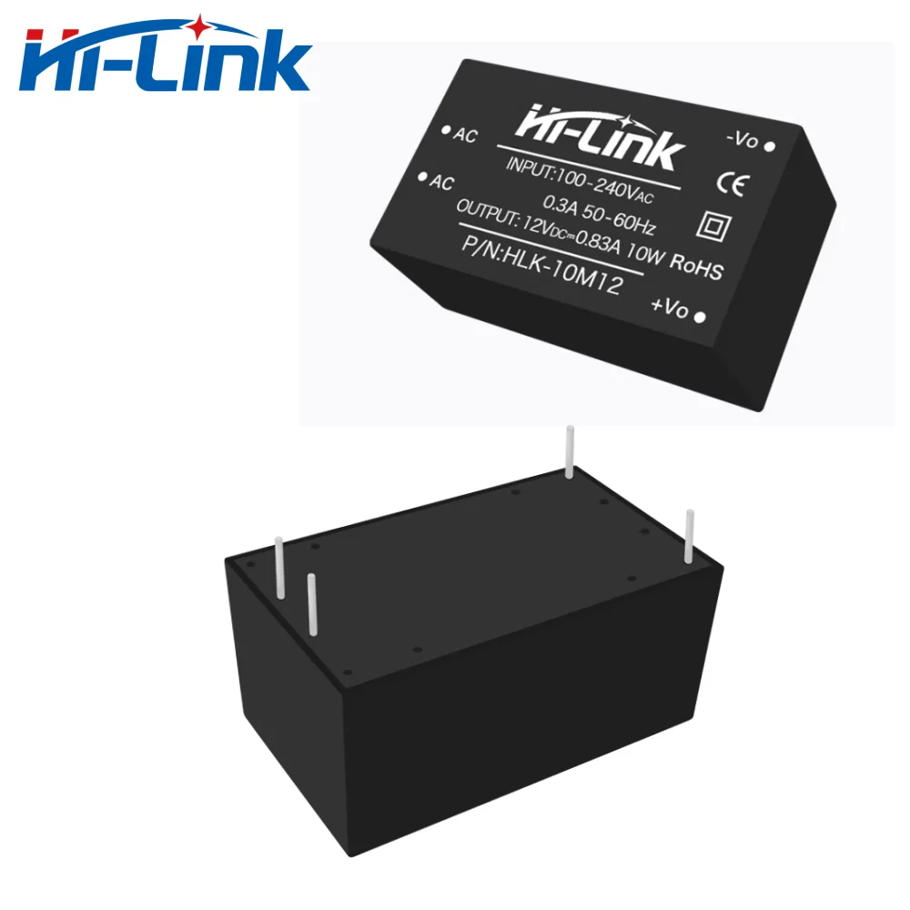 Hilink 500pcs/Lot  AC DC 10W HLK-10M12 220V To 12V 0.83A Switch Power Supply Module Converter High Safety Isolation