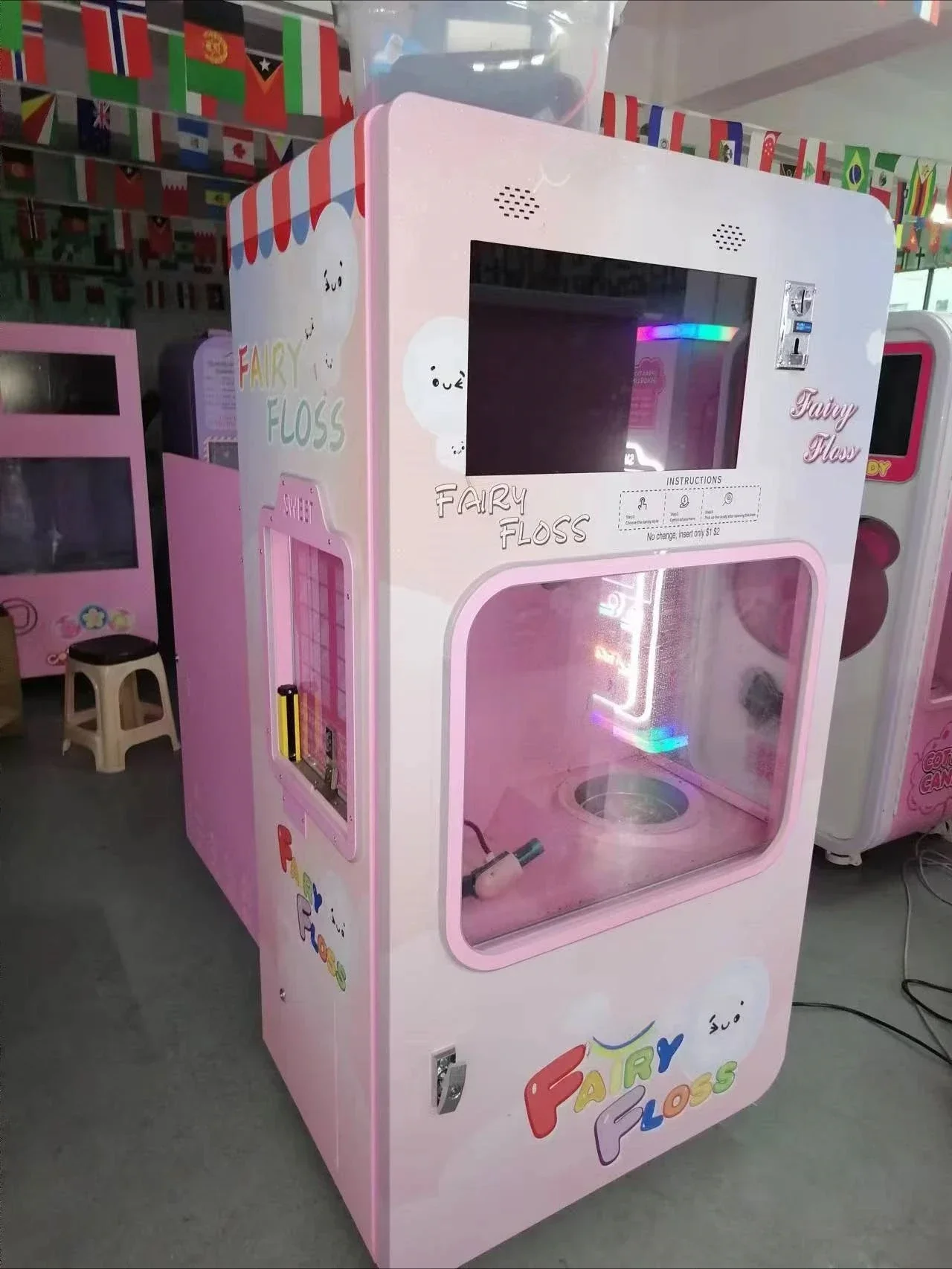 Cheap And high quality Cotton Candy Professional Automatic Cotton Candy Vending Machine Equipment And Machines Marshmallow