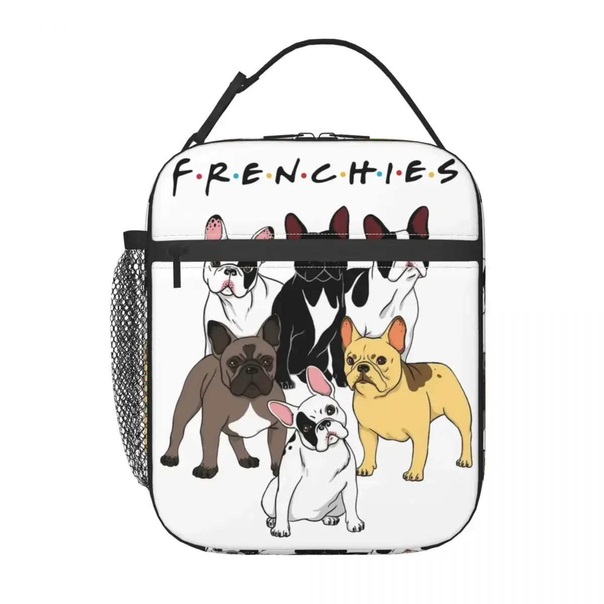 

Изолированные сумки для обеда Frenchie Merch для школы, сумка для хранения еды для щенков, термобокс-холодильник для бенто