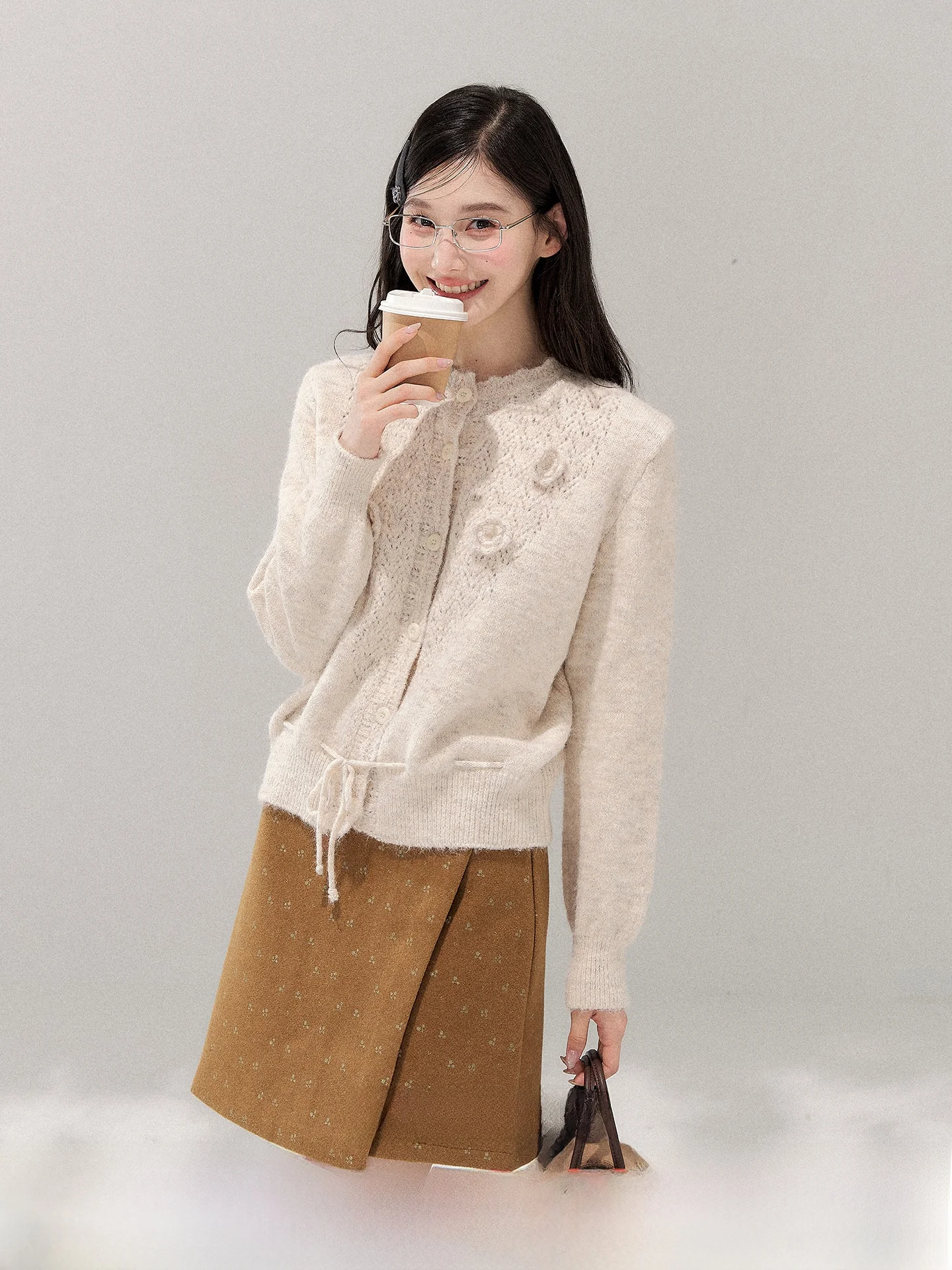 

Women's Knitted Sweater Loose Fit Slimming Outerwear Lazy Sle Winter Faion High Quali Berry Small Wild Knitwear