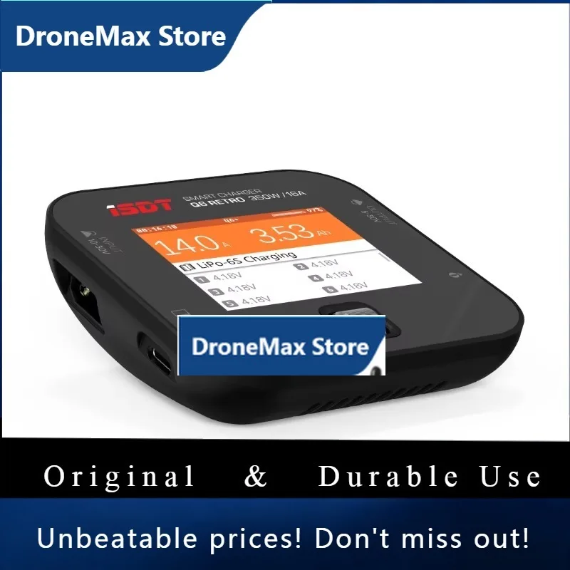 DroMaISDT Q6 Retro 350W 16A DC Lipo Battery Balance Charger Discharger For 2-6S Digital Battery Li-Po Li-Hv Li-Ion Li-Fe NiMH Ni