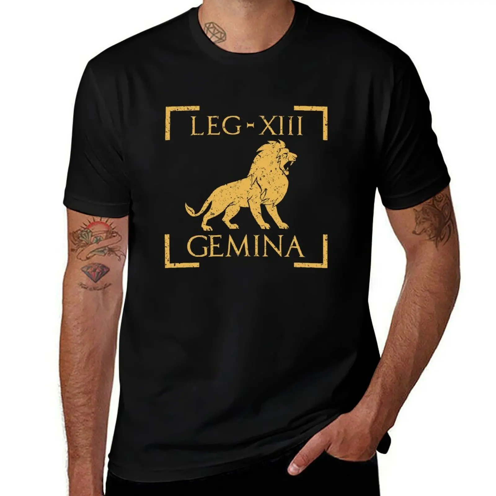Футболка Legio XIII Gemina с эмблемой льва, римского легиона, модная футболка с художественным принтом