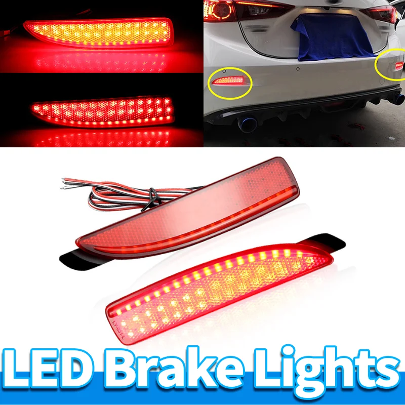 2 uds luces de freno LED lámpara para Mazda 2 DY Mazdaspeed3 3 Axela BK BM 6 Atenza GJ Hatchback Sedan 5 Minivan 2003-2014 D350-51-5L0E