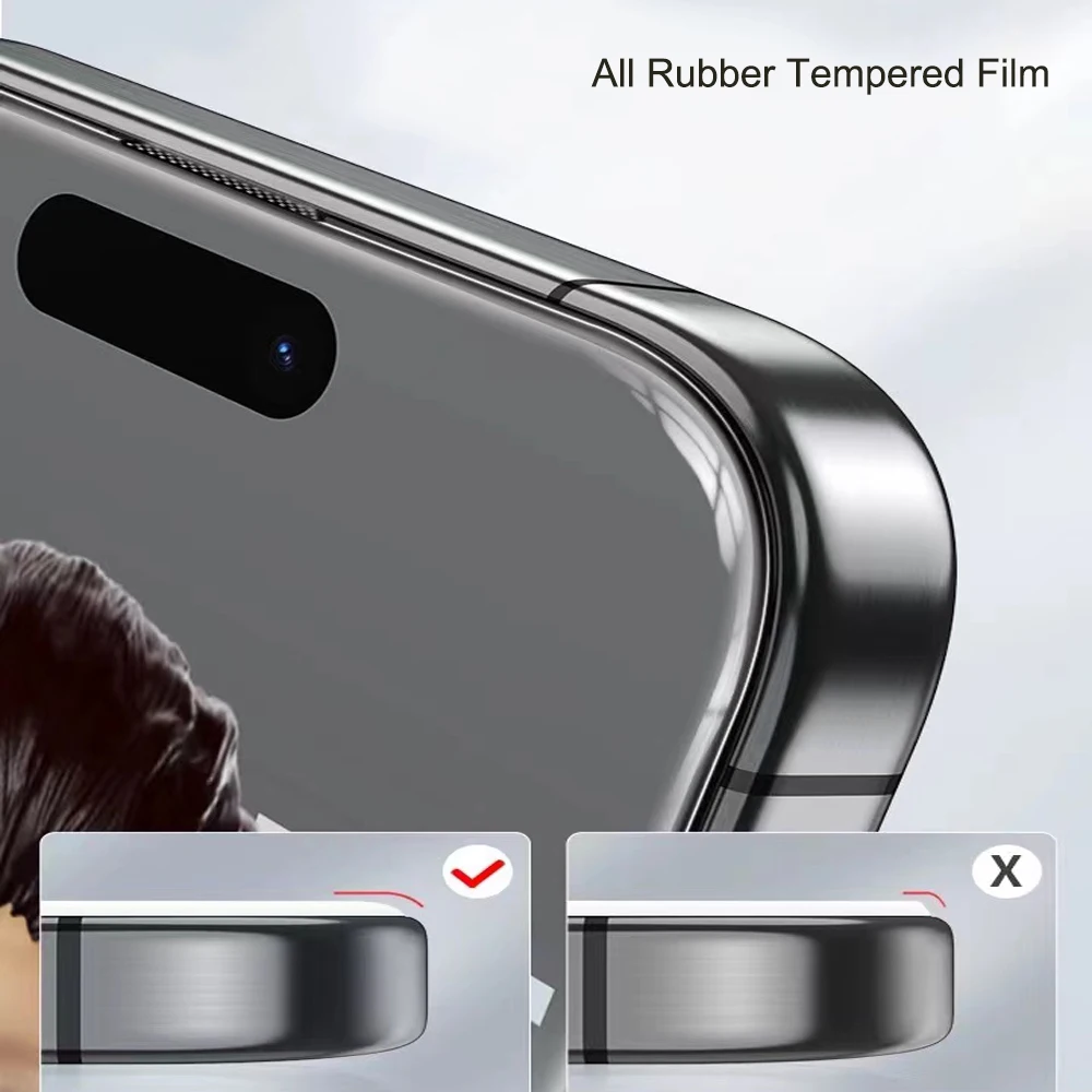 Blueo For Iphone 15 pro max 3D Hot bending Curved Full Screen Tempered Glass Screen Protector For Iphone 15 pro Screen Protector