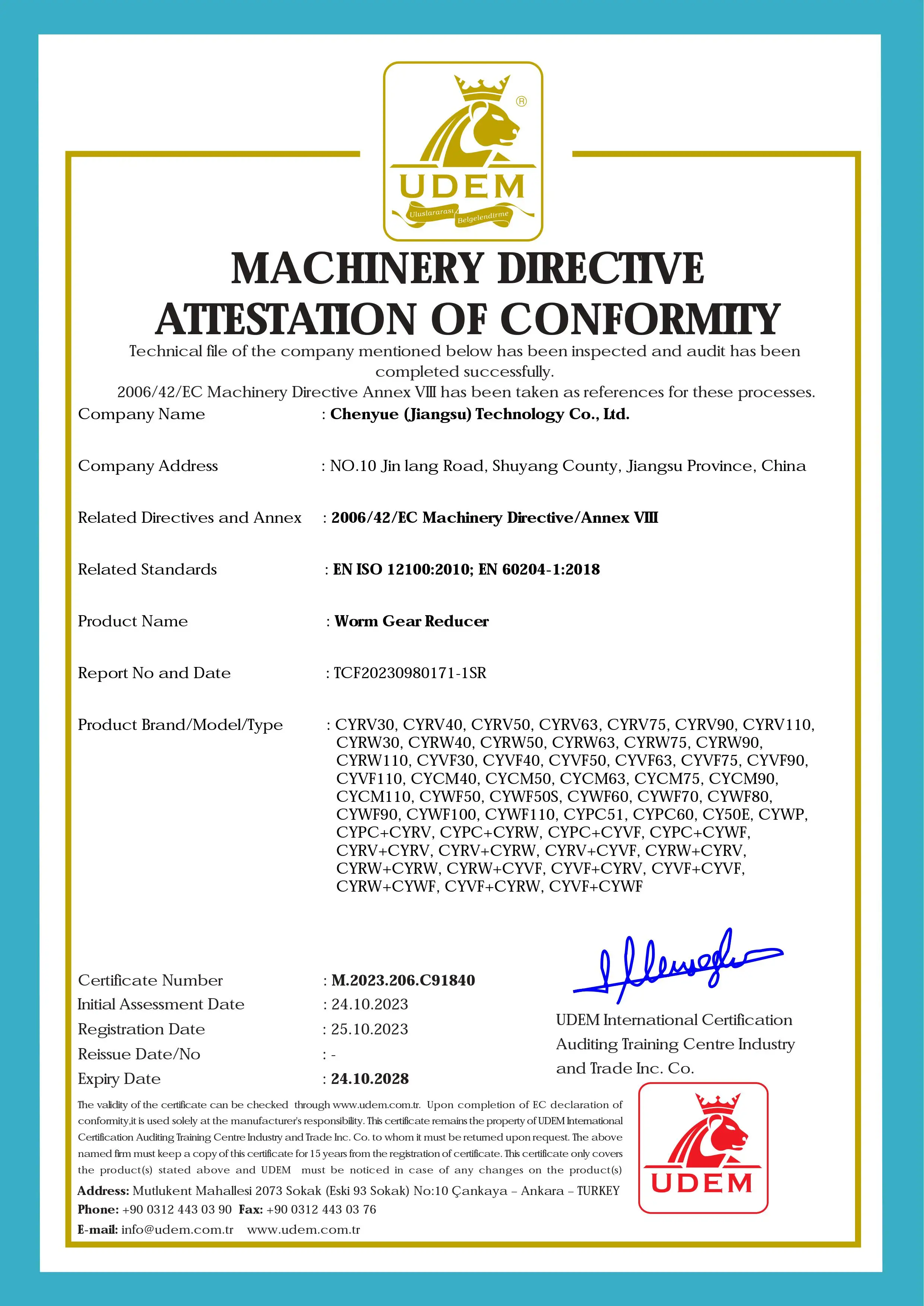 Imagem -06 - Redutor de Caixa de Engrenagens Sem-fim Chenyue Nmrv110 Cyrv110 Entrada 19 24 28 38 mm Saída 42 mm Relação 5:1 100:1 Fabricação Manutenção Gratuita