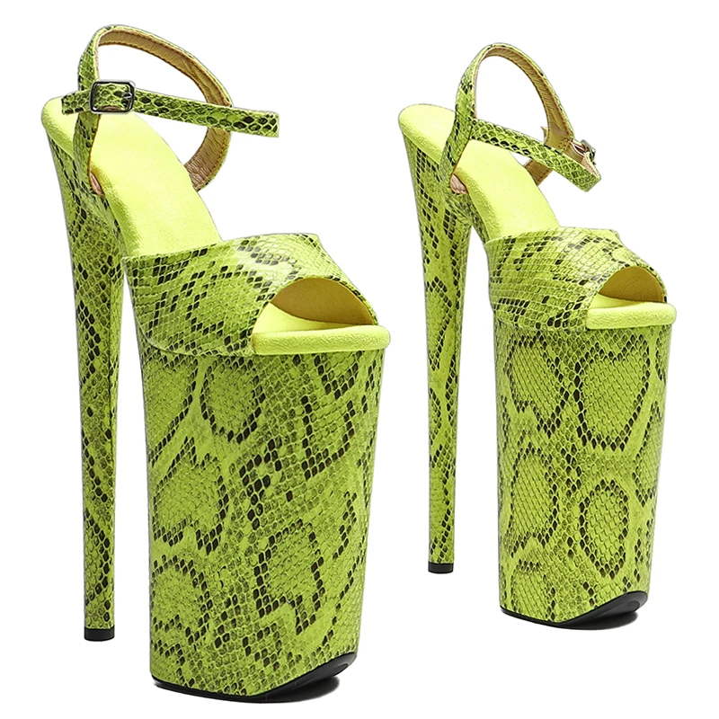 Leecabe  26CM/10inches Suede  PU  Upper  sexy exotic High Heel platform party sandals stripper heel  Pole Dance shoes