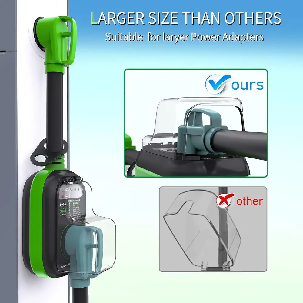 EyGde RV Surge Protector 50 أمبير مقاوم للماء - محلل دائرة RV لحماية الجهد الكهربائي لمقطورة السفر للتخييم، أخضر #5