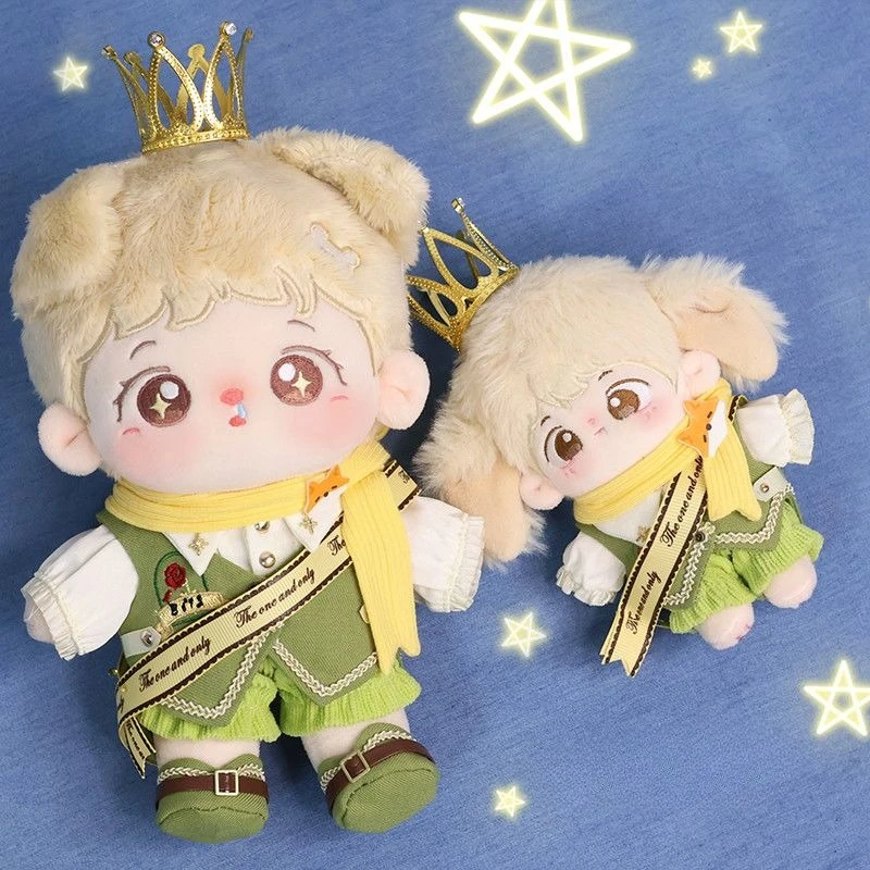 

10cm 20cm Doll Clothes Little Prince Fairy Tale Crown Vest Shirt Scarf Shoes Suit Stuffed Plushies Doll Accessories Anime Toy