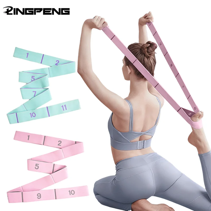 Multi Stage Yoga Stretch Band Latin Dance Stretch Band Correct Posture 11 Grid Elastic Band Digital Band Pose Band