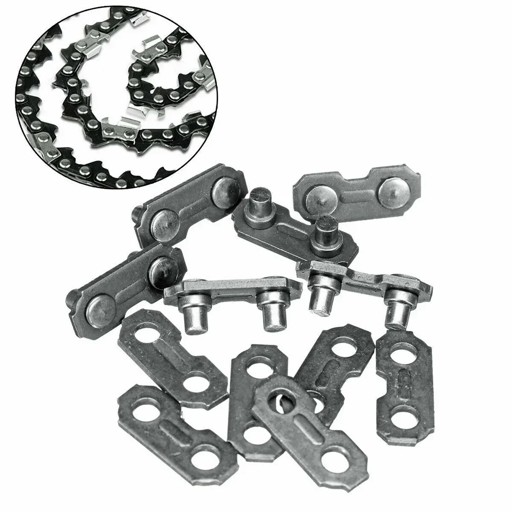 Chainsaw Chain Joiner Links Garden Metal Outdoor Yard Equipment 3/8 0.063 6pcs Chain Saw Chainsaw Parts Connectors