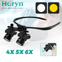 4X 5X 6X Dental 48° Loupes Dental Magnifier 5W Dental Surgery Medical Headlamp Magnification Binocular 300-600mm