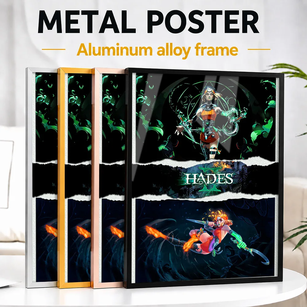 Hades II Game Framed Metal Poster Customized Comic Style Wall Art For Bedroom And Entertainment Room, Gaming Enthusiast Gift