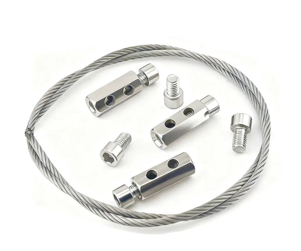 3/4/5/6mm Verstellbare Aufhängungsklemme aus Stahlseil, Hochleistungs-Kabelklemme mit Schraubenschlüssel zur Kabelverriegelung, Metallbefestigungen – Detail 6