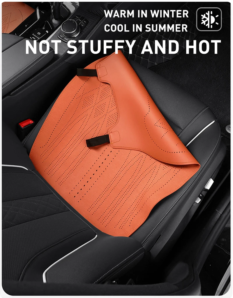 Auto Sitzbezüge Schutz Set Universal Auto Vorne Hinten Kissen Pad Wildleder Leder Vier Saison Sitzbezüge Matte Auto Zubehör – Detail 4