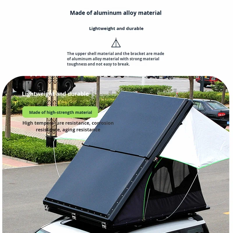 New Aluminum Alloy Triangle Bracing Oxford Fabric Four-season Camouflage Roof Tent for Off-road SUV Installation Hard Bottom