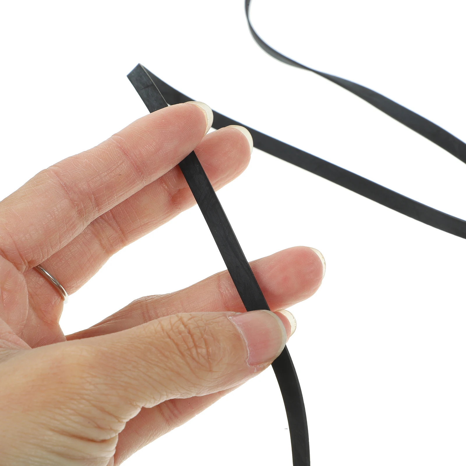 

Rubber Cassette Recorder 201mm Length 5mm Width Durable Replacement Drive Belts for Vinyl Players DJs Equipment Accessories