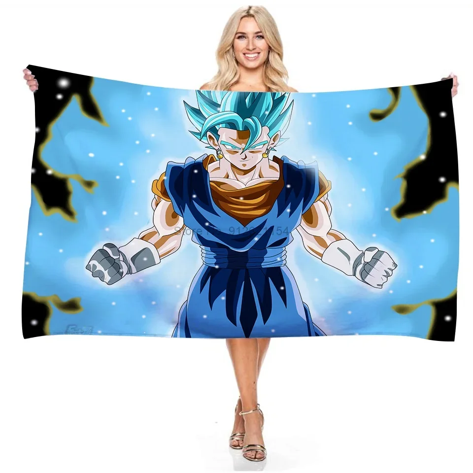 Afbeelding 5: Vegeta Dragon Ball Z Son-Goku Badhanddoek Cartoon Anime Douchehanddoek voor Jongens 3D Gedrukt Yoga Mat Kids washandje 75cmx150cm