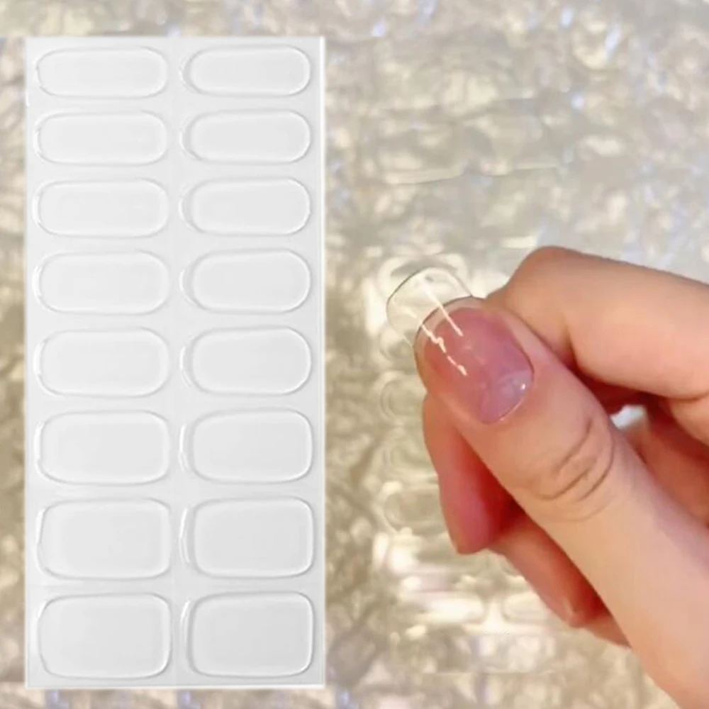 

Transparent Semi-Curing Gel Nail Strips Nail Strengthening Gel Slider Lasting Transparent Crystal Gel Waterproof UV Sticker