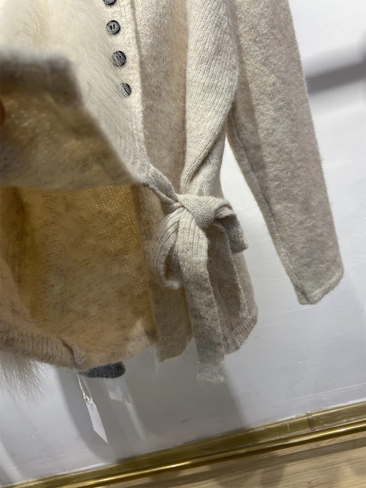 เสื้อสเวตเตอร์ขนสุนัขจิ้งจอกแท้ ดีไซน์พิเศษสำหรับผู้หญิง ฤดูใบไม้ร่วง 2025 เสื้อแจ็คเก็ตขนสัตว์ถักนิตติ้ง ฤดูใบไม้ผลิ ขนสัตว์แท้