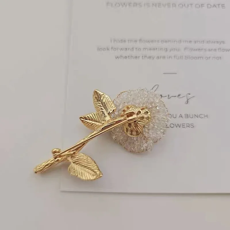Temperament Romantic Camellia Brooch Versatile Jacket Sweater Corsage Accessories Pin Women