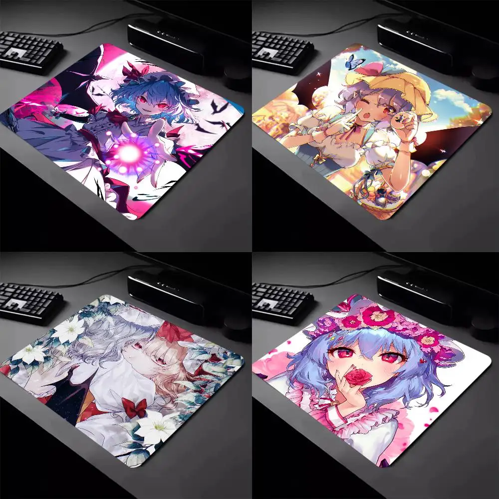 Anime Touhou Project Remilia Scarlet Mousepad Small LockEdge Mouse Pad For Gamers Computer Desk Pad Rectangular Anti-slip Rubber
