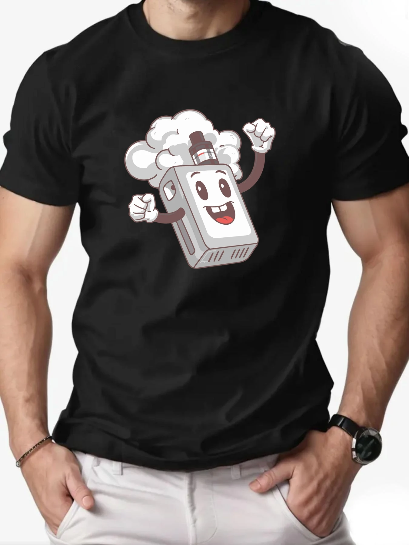 

Men's T-Shirt Cartoon Pattern Printed Fashion Leisure Sports Men's Round Neck T-shirt High Quality Custom Made Men's Clothing