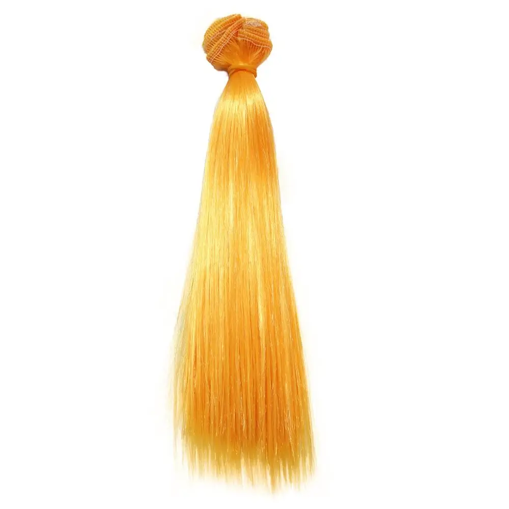 Parrucche diritte lunghe per capelli da bambola fibra sintetica filo ad alta temperatura seta latte imitazione lana per 1/3 1/4 1/6 1/12 accessorio per bambole