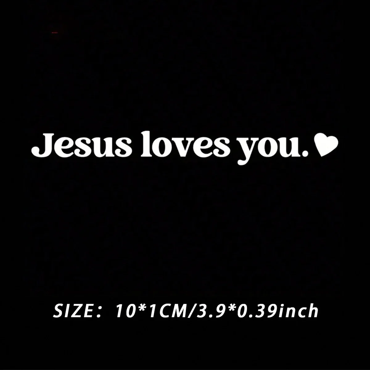 Safe Driving Jesus Loves You 1Pcs Self-Adhesive Vinyl Decal Religious Sticker for Car Mirror Window Auto Styling Supplies