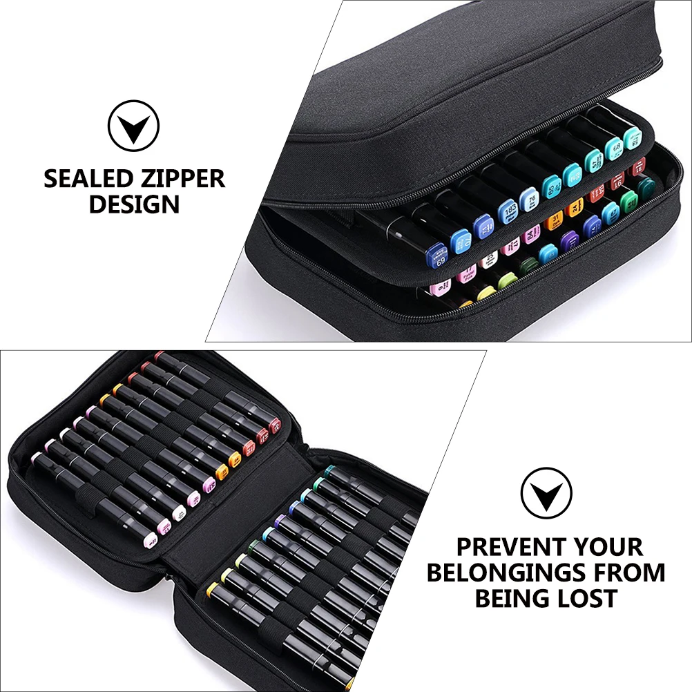 

Pencil Case Marker Organizer Large Capacity Bag Art Carrying Markers Storage Multilayer Stationery Box