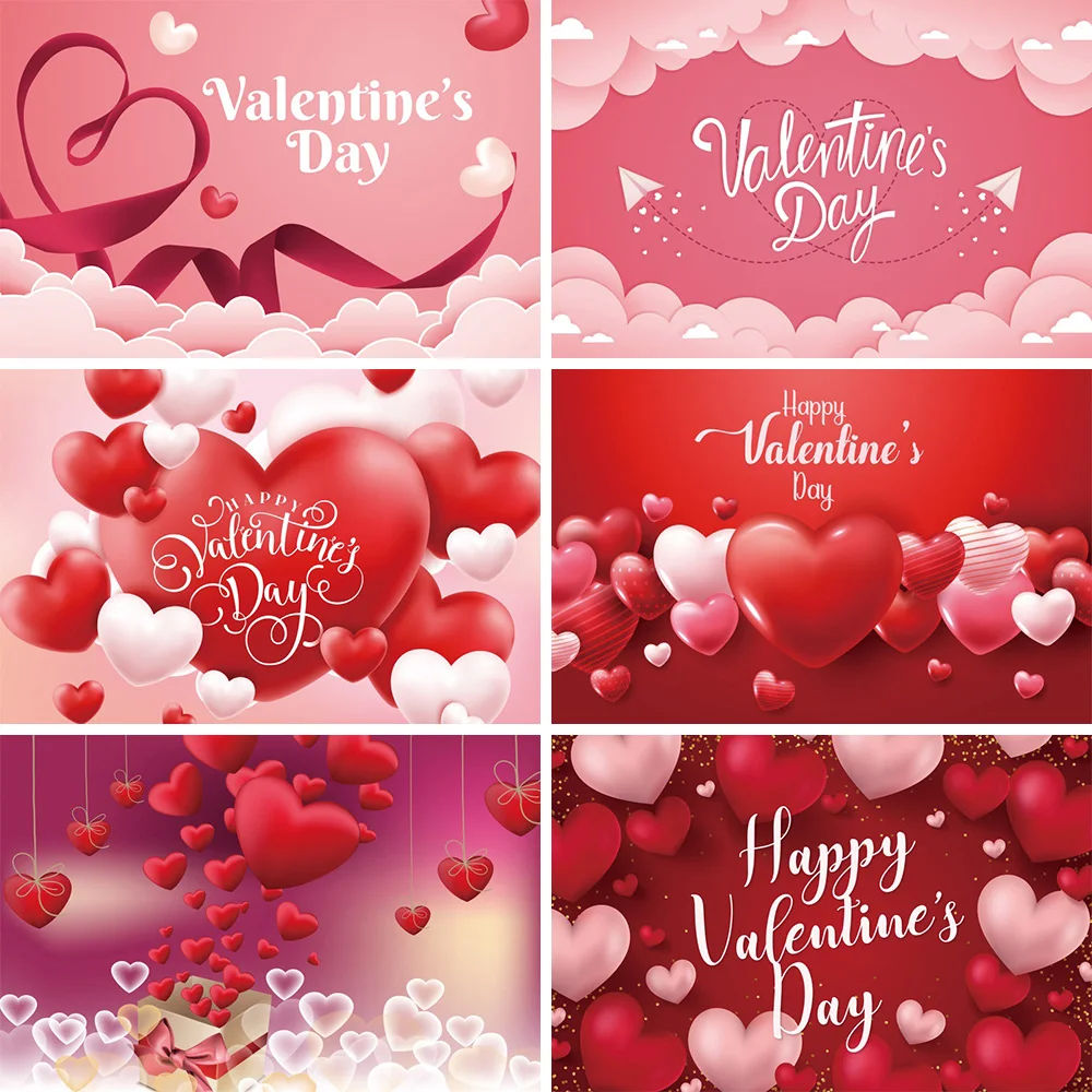 Happy Valentinstag Fotografie Kulissen Rote Rose Blume Beleuchtung Liebe Herz Geburtstag Party Decor Hintergrund Für Foto Studio