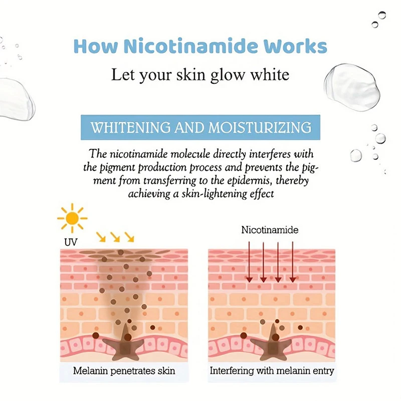 Nicotinamide Vitamin E Face Serum 4IN1 Vitamin C hyaluronic Acid Face Moisturizing Brightens Skin Repair Smooth Facial Essence